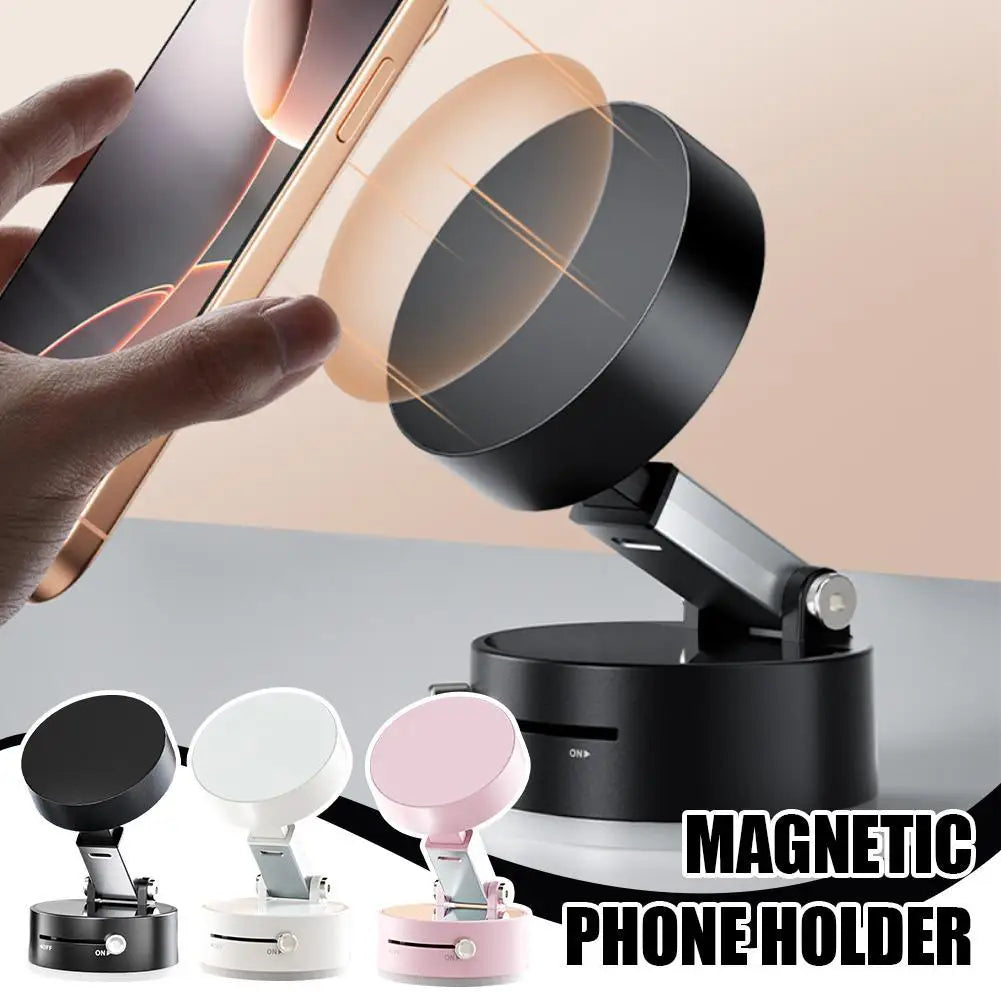 Foldable Magnetic Phone Holder with Double-Sided Suction