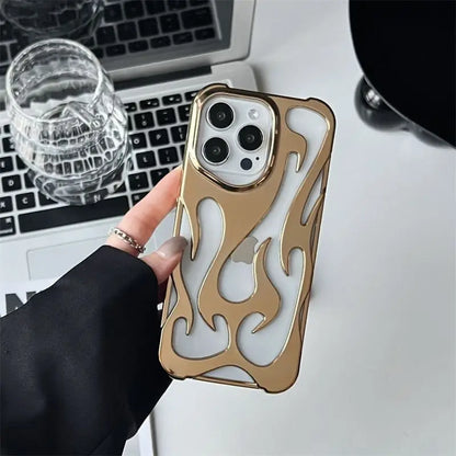 3D Flame Pattern Slim Shockproof Case for iPhone – Bold Protection!