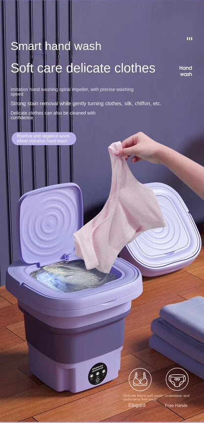 Smart Washer : Portable Foldable Washing & Drying Machine for Home, Travel & Dorms