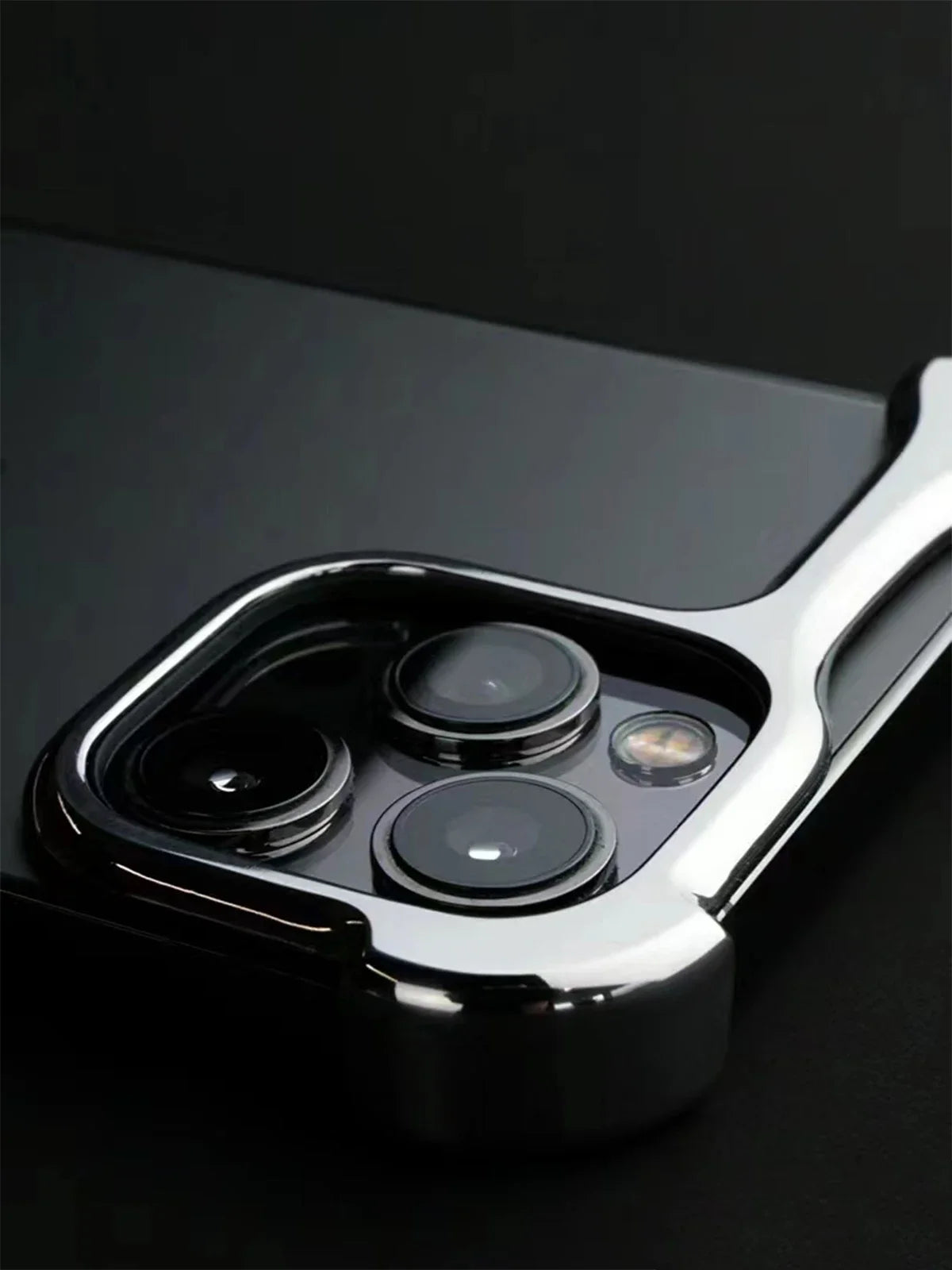 Luxury Aluminum Alloy Bumper Case with Lens Protection for iPhone