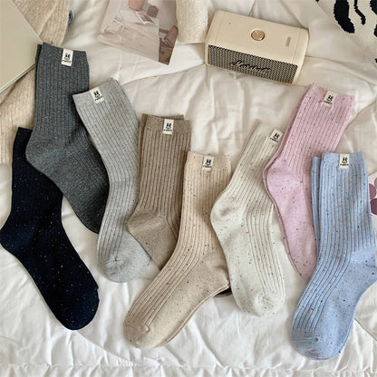 Soft & Stylish Korean-Style Socks with Fun Polka Dots