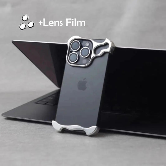 Luxury Aluminum Alloy Bumper Case with Lens Protection for iPhone