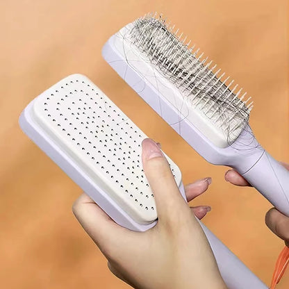 Self-Cleaning Hairbrush for Women - Airbag Scalp Massage & Anti-Static