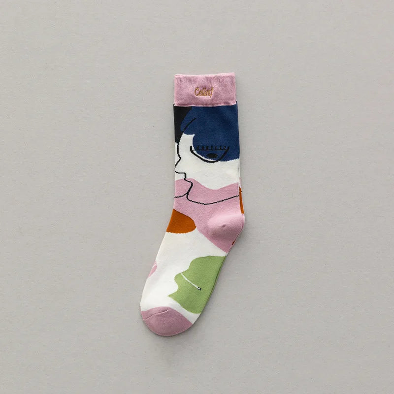 Trendy Graffiti Embroidered Couple Socks – Bold Fashion &amp; Comfort in Every Step!