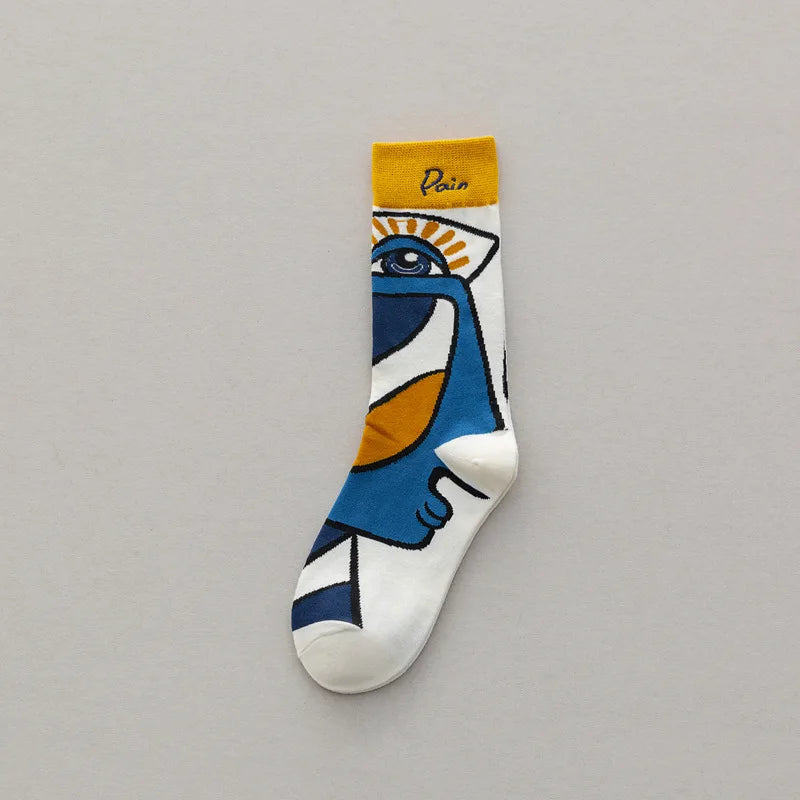 Trendy Graffiti Embroidered Couple Socks – Bold Fashion &amp; Comfort in Every Step!