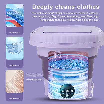 Smart Washer : Portable Foldable Washing & Drying Machine for Home, Travel & Dorms