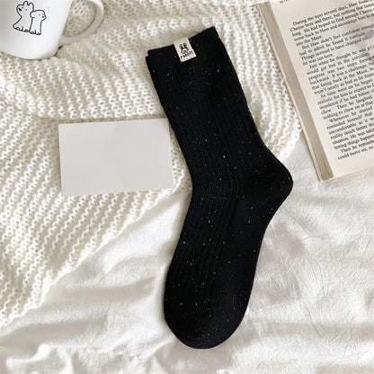 Soft & Stylish Korean-Style Socks with Fun Polka Dots