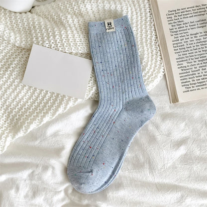 Soft & Stylish Korean-Style Socks with Fun Polka Dots