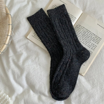 Trendy Japanese-Style Striped Wool Socks