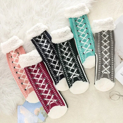 Ultra-thick Cashmere Slipper Home Socks - She Nook