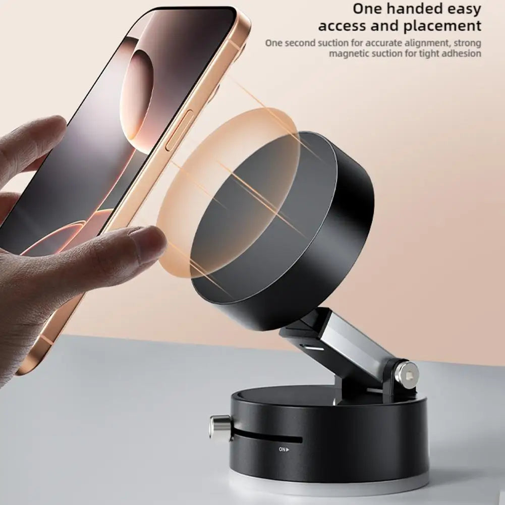 Foldable Magnetic Phone Holder with Double-Sided Suction