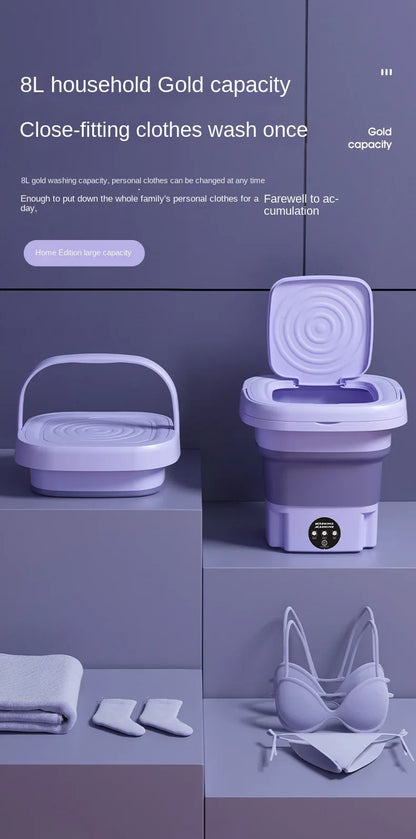 Smart Washer : Portable Foldable Washing & Drying Machine for Home, Travel & Dorms